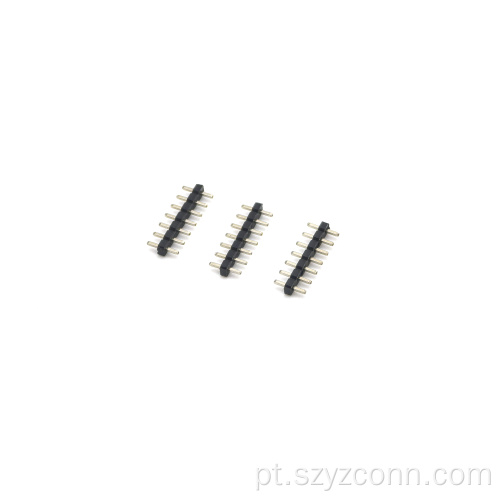 Cabeçalho de pino de passo de 2,0 mm, núcleo único reto